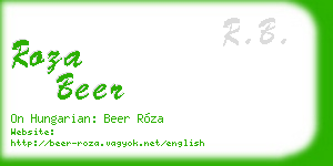 roza beer business card